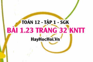 Bài 1.23 trang 32 Toán 12 tập 1 Kết nối tri thức